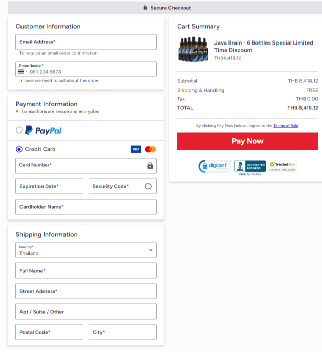 Javabrain Official Website Secure Order Page